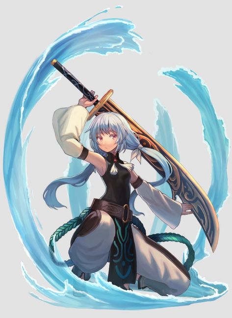 Female: Elementaler/ Sword Master Concept Art Landscape, 다크 판타지, Fantasy Inspiration, Anime Oc, 영감을 주는 캐릭터, Female Character Design, Character Design References, Dnd Characters, Fantasy Artwork