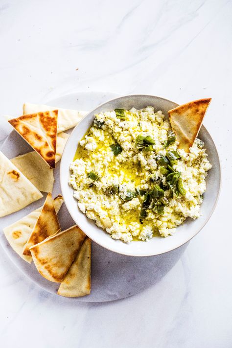 Creamy Feta Dip - Cava Copycat Crazy Feta Dip Recipe Tyrokafteri Feta Dip, Cava Feta Dip, Crazy Feta Recipe, Crazy Feta Dip, Crazy Feta Cava Recipe, Cava Tzatziki, Cava Crazy Feta, Protein Dips, Cava Copycat