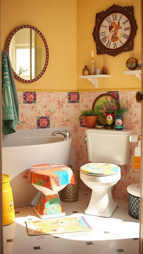 5 Hilariously Funny Bathroom Decor Ideas Fruit Themed Bathroom Ideas, Themed Bathroom Ideas, Family Jokes, Childrens Bathroom, Quirky Quotes, Funny Decor, Playful Decor, Funny Bathroom Decor, Vintage Suitcases