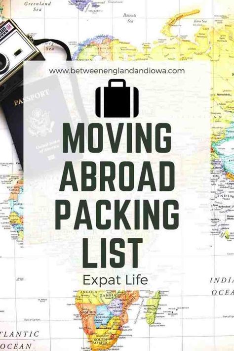 Moving abroad packing list with world map and passport behind text Packing List For Moving, Study Abroad Packing List, Study Abroad Packing, Abroad Packing List, Bali Outfit, Ireland Packing List, Honeymoon Packing List, College Packing Lists, Europe Packing List