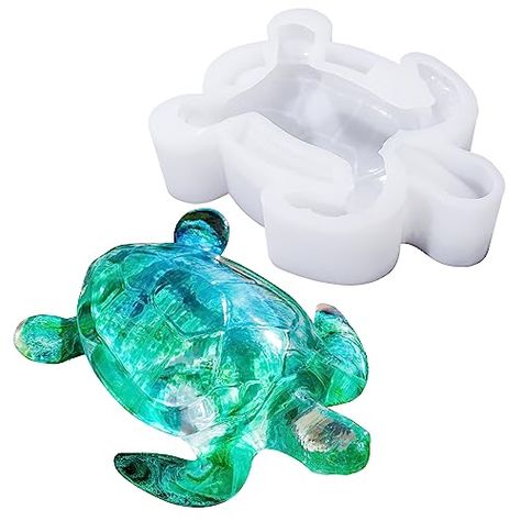 Resin Turtle, Turtle Shape, Molds For Resin, Wave Jewelry, Marine Art, Silicone Resin Molds, Silicone Resin, Mold Release, Mold Kit