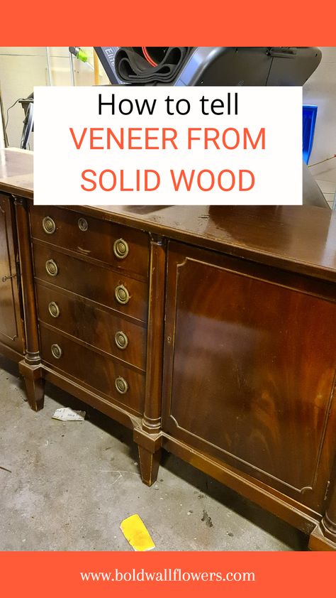 How To Refinish Veneer Furniture, Refinish Veneer Furniture, How To Apply Wood Veneer, Painting Wood Veneer Furniture, Refinish Mahogany Furniture, How To Paint Veneer Furniture, Refinishing Veneer Furniture, Veneer Furniture Makeover, Painting Veneer Furniture