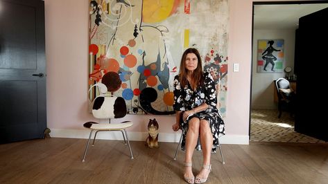 Cortney Novogratz reigns over a design empire, has seven kids and still found time to oversee an eight-month renovation of her family's Hollywood Hills “castle.” Novogratz Design, Blue Green Paints, Shade Store, Modern Architects, Pink Paint, Hollywood Hills, International Women's Day, Commercial Interior Design, Design Aesthetic