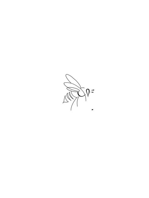 Fine Line Bumble Bee, Bee Line Art Tattoo, Minimalist Bee Drawing, One Line Bee Tattoo, Simple Bee Tattoo Design, Fine Line Honey Bee Tattoo, Single Line Bee Tattoo, Fine Line Bee Tattoo Simple, Minimal Bee Tattoo