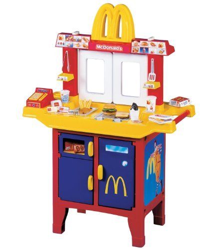 Mc Donald's Drive-in-Center Play Kitchen Play Shop Pretend Toy with Cash Register Size: 70 x 100 x 35 cm by ZHG, http://www.amazon.co.uk/dp/B005AWH5II/ref=cm_sw_r_pi_dp_AMBbtb0PEQR7Z Mcdonalds Kitchen, Mc Donald's, Kitchen Playset, Disney Princess Toys, Cool Toys For Girls, Desks Office, Mcdonalds Toys, Princess Toys, Baby Alive Dolls