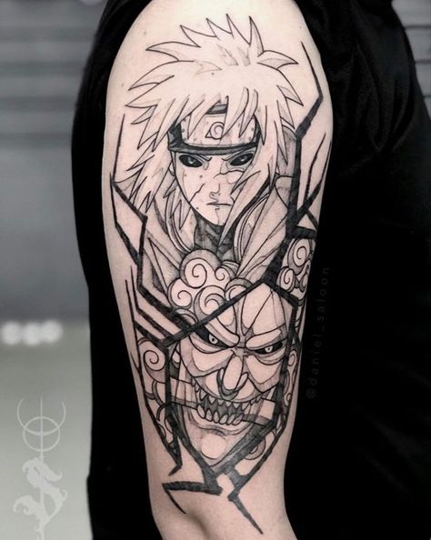 Minato Tattoo, Kakashi Tattoo, Tato Naruto, Naruto Tattoos, Satanic Tattoos, Naruto Tattoo, Cute Tiny Tattoos, Aztec Art, Japanese Tattoo Designs