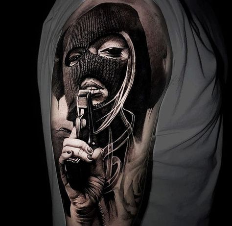 Moody Tattoo, Ski Mask Tattoo, Tattoo Mask, Catrina Tattoo, Skull Hand Tattoo, Gangsta Tattoos, Omerta Tattoo, Chicano Tattoos, Chicano Tattoo