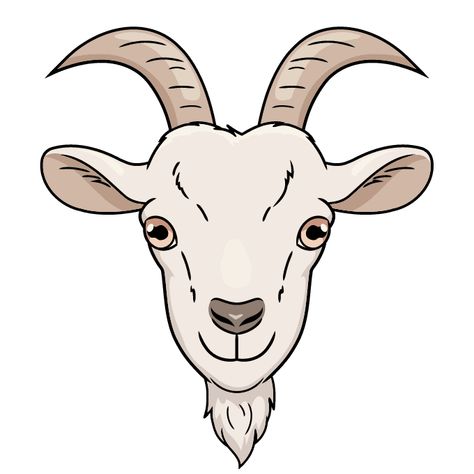 Cartoon Goat Drawing Easy, How To Draw A Goat, Goat Face Drawing, Goat Drawing Sketch, Goat Drawing Easy, Goat Head Drawing, Goat Cookies, Goat Doodle, Cute Goat Drawing