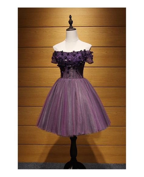 Purple Homecoming Dress Short, Winter Formal Dresses Short, Bridesmaid Dresses Short Purple, Short Puffy Dresses, Purple Dress Short, Gold Dress Short, Purple Short Dress, Dark Purple Dresses, Purple And Black Dress