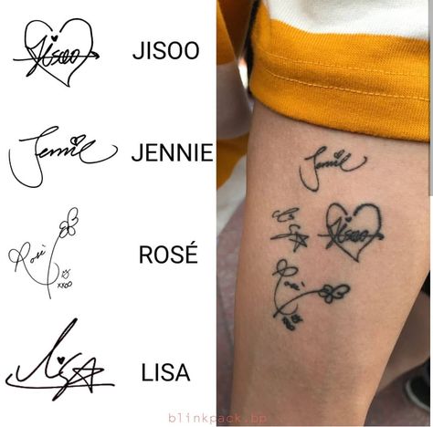 Black Pink Tattoo Kpop, Blackpink Tattoo Ideas Blink, Blink Tattoo Blackpink, Lalisa Tattoo, Blackpink Tattoo Ideas Kpop, Blackpink Inspired Tattoo, Blackpink Tattoo Ideas, Blackpink Tattoo, Kpop Tattoos