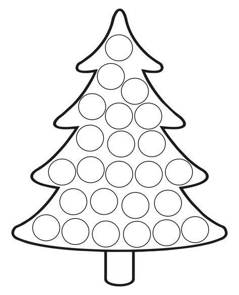 Christmas Tree Dot Painting Printable, Christmas Math For Toddlers, Winter Dot Marker Printables Free, Christmas Dot Marker Printables Free, Christmas Do A Dot Printables Free, Kids Christmas Countdown Craft, Preschool Christmas Countdown Craft, Toddler Christmas Worksheets, Christmas Activities Preschool Printable