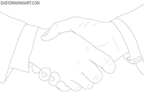 м Hands Tutorial Step By Step, Handshake Drawing, People Shaking Hands, How To Draw People, Hands Tutorial, Shaking Hands, Draw People, Drawing Easy, Natural Shades