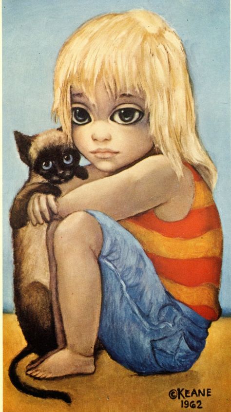 gold country girls Keane Artist, Walter Keane, Big Eyes Margaret Keane, Keane Big Eyes, Big Eyes Paintings, Margaret Keane, Big Eyes Artist, Kitten Art, Eyes Artwork