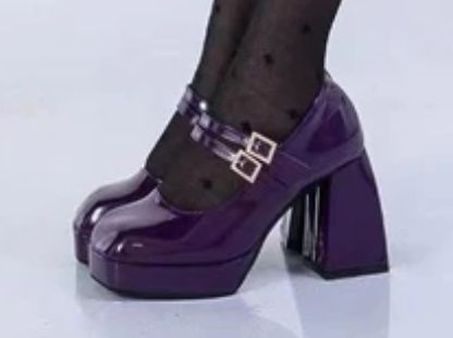 Brand: Sky Rabbit | Color: Dark purple (size Euro 36) Purple Goth Shoes, Dark Purple Fairy Dress, Dark Purple Platform Heels, Dark Purple Asthetics, Black And Purple Heels, Purple Aesthetic Shoes, Dark Purple Aesthetic Clothes, Dark Purple Dress Aesthetic, Purple Heels Aesthetic