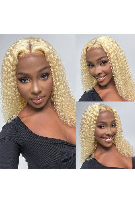 Legendhair Blonde Bob Wig Human Hair 613 13x4 Lace Front Wig Human Hair Short Curly Bob Wigs for Black Woman Human Hair 613 Frontal Wigs Pre Plucked With Baby Hair Natural Hairline150% Density (16 Inch) Hair Short Curly, Blonde Bob Wig, 13x4 Lace Front Wig, Curly Bob Wigs, Short Curly Bob, Wig Human Hair, Blonde Bobs, Bob Wig, Hair Short