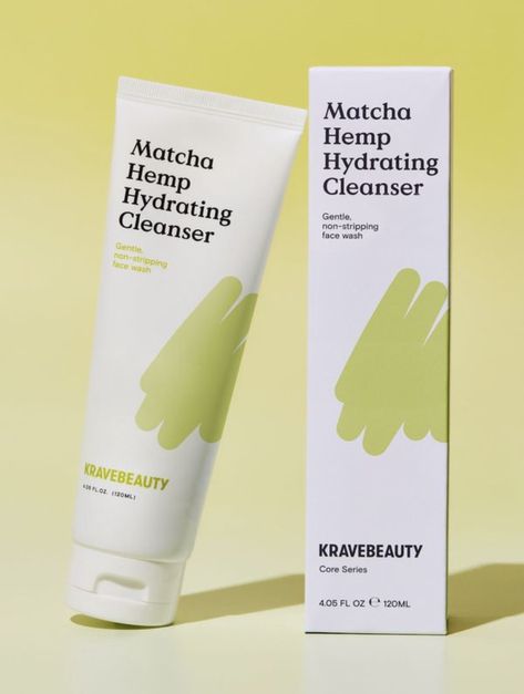 Matcha Hemp Hydrating Cleanser, Krave Beauty, Cleanser For Sensitive Skin, Bad Acne, Japanese Cosmetics, Tighter Skin, Hydrating Cleanser, Vitamins For Skin, Oil Cleanser