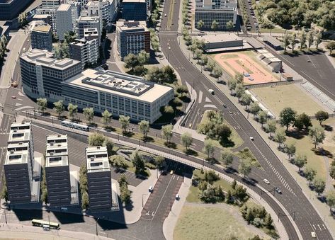 Cities Skylines 2 Layout Ideas, City Planning Design Layout, Cities Skylines Road Layout, Town Planning Urban Design, Cities Skylines Layout Ideas, Highway Architecture, Minecraft Modern City, City Skylines Game, City Maps Design