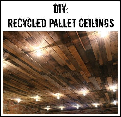 DIY: Recycled Pallet Ceiling - Rose Atwater Pallet Projects Christmas, Pallet Projects Decor, Pallet Projects Bedroom, Pallet Projects Signs, Pallet Projects Wall, Pallet Ceiling, Pallet Projects Garden, Pallet Projects Easy, Pallet Projects Furniture