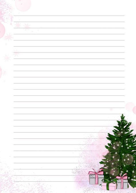 Christmas Stationary Printable, Christmas Note Paper, Christmas Writing Paper, Christmas Stationary, Stationary Printable, Recipe Book Templates, Lined Writing Paper, Christmas Writing, Writing Paper Printable Stationery