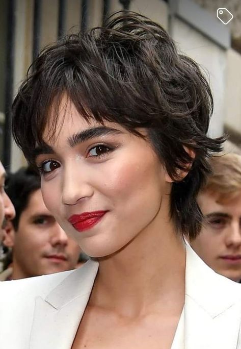 50 Striking Pixie Cut Hairstyles: Short and Chic (Gallery & Video) | 50 Stunning & Aesthetic Pixie Cut Hairstyles to achieve that Chic Look | Hair Trends 2024 | Hairstyles For Short Hair- Wavy, Curly, Straight, Medium, Punk, and More Pixie Dark Brown Hair, Pixie Cut 90s, Rocker Haircuts, French Pixie Haircut, Dark Brown Hair Short, Short Pixie Hair Styles, French Pixie, Funky Pixie Cut, 90s Pixie Cut