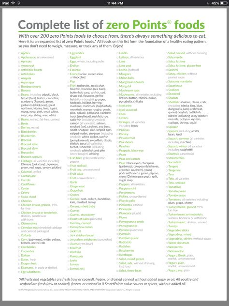 Weight Watchers Complete List of Zero Point Foods Weight Watchers Food List, Weight Watchers Points List, Weight Watchers Food Points, Weight Watchers Menu, Weigh Watchers, Weight Watchers Program, Weight Watchers Plan, Weight Watchers Tips, Weight Watchers Meal Plans