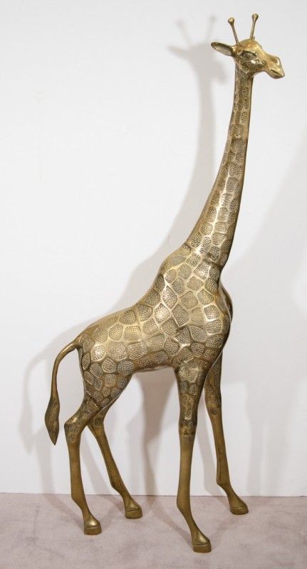 Tall Giraffe Statue - Foter Giraffe Statue, Giraffes Statues, Giraffe Art, Animal Statues, Glam Rock, Animal Sculptures, Safari Animals, Vintage Brass, Animals And Pets