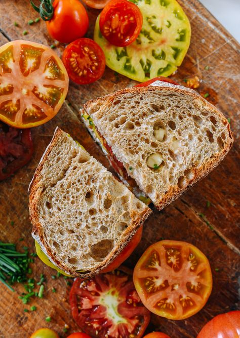 The Perfect Tomato Sandwich Lettuce Tomato Sandwich, Tomato Sandwich Recipes, Tomato Sandwiches, Wok Recipes, Tomato Recipe, Slow Roasted Tomatoes, Woks Of Life, The Woks Of Life, Tomato Season