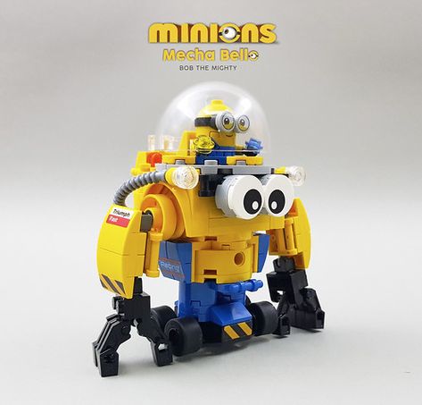 Mighty Minion | THE LEGO CAR BLOG Lego Mini Builds, Banana Toy, Lego Minion, Minion Toy, Lego Juniors, Disney Lego, Lego Sculptures, Big Toys, Lego Boards