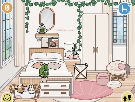 Toca Boca Room Ideas Downtown Loft Bedroom, Toca Boca Big Bedroom Ideas, Toca Boca Pink Bedroom, Teen Room Ideas Toca Boca, Pink Toca Boca Room, Coquette Toca Boca Room, Tocaboca Bedroom Ideas, Toca Boca House Ideas Bedroom, Toca Boca Room Ideas Fall