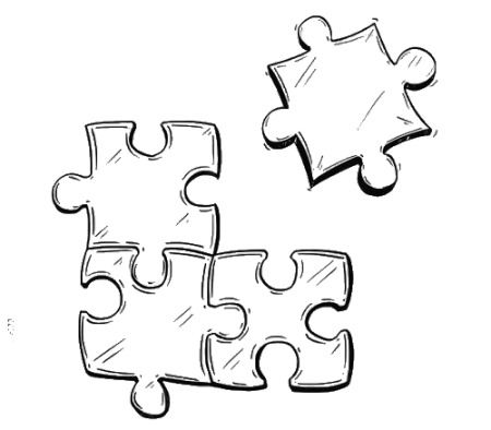 Puzzle Piece Drawing Ideas, Jigsaw Tattoo, Puzzle Piece Art, Puzzle Drawing, Puzzle Piece Tattoo, Puzzle Logo, Puzzle Tattoos, Art Connection, Colorful Borders Design