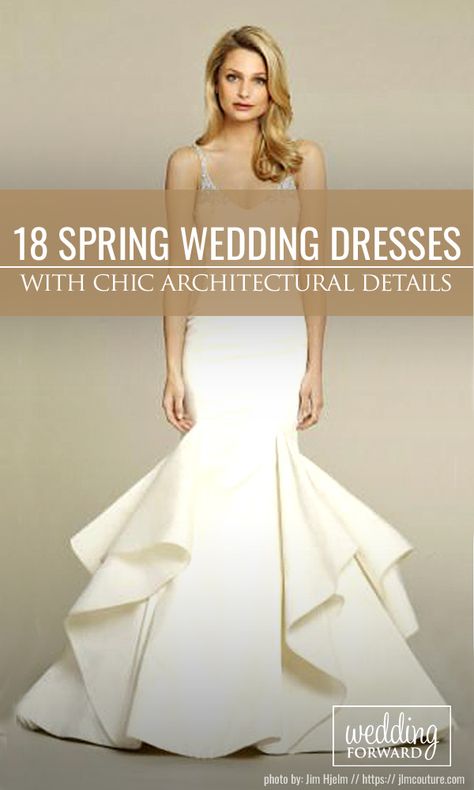 Spring Wedding Dresses With Gorgeous Architectural Details Architectural Wedding Dress, Wedding Guest Dresses Spring, Bridal Wishes, Gowns Corset, Architectural Wedding, Corset Back Wedding Dress, Wedding Dress Spring, Spring Wedding Dresses, Buy Wedding Dress Online