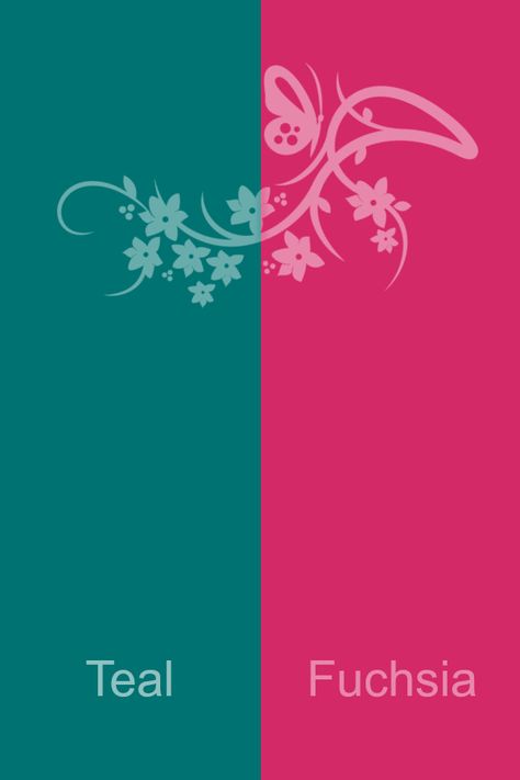 Teal And Fuschia Living Room, Teal And Raspberry Living Room, Turquoise And Fuschia, Teal And Fuschia Wedding, Dark Teal And Pink Wedding, Colors That Go With Hot Pink, 2000s Color Palette, Teal And Fuschia, Aqua Room