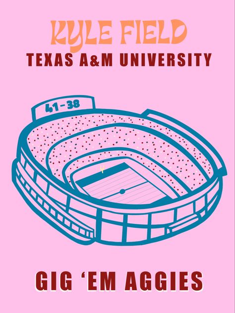 Kyle Field Texas A&m, Texas A&m Wallpaper, Texas A&m Aesthetic, Dorm Canvas Art, Dorm Canvas, Shot Ski, Linen Board, Kyle Field, Gig Em Aggies