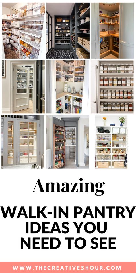 From spacious designs to small layouts, explore a world of walk-in pantry ideas that combine practicality with elegance. Optimize space with thoughtfully arranged shelves and countertops, creating an organized haven for your essentials. Introduce natural light with a window or transform your pantry into a multitasking wonder by integrating a fridge and additional storage. These layout ideas merge functionality and aesthetics, offering a seamless blend of convenience and design sophistication. 8x10 Pantry Layout, Small Walk In Pantry Organization Ideas, Galley Pantry Ideas, Walk In Pantry Wallpaper, Walk In Kitchen Pantry Design, Walk In Pantry Ideas Layout With Fridge, Pantry Shelving Ideas With Window, Long Narrow Pantry Layout, Walk In Pantry Storage Ideas