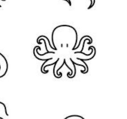 Tiny Octopus Drawing, Octopus Simple Tattoo, Octopus Tentacles Drawing Simple, Octopus Tattoos Simple, Mini Octopus Tattoo, Simple Octopus Tattoo, Tiny Octopus Tattoo, Octopus Drawing Easy, Backpacking Tattoo