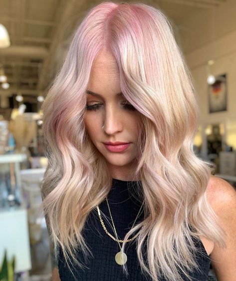 Pink Roots, Blonde Hair With Roots, Brazilian Bond Builder, Trying New Things, Blonde With Pink, Huntington Beach Ca, Hair Color Pink, Huntington Beach, Hair Art