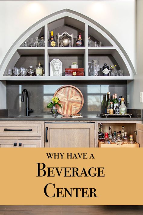 It is becoming more and more popular with homeowners but what are the benefits to having a beverage center? Will it add value to your home? Learn more. Beverage Center Built In, Beverage Stations, Beverage Station, Add Value To Your Home, Coffee Snacks, Beverage Centers, Beverage Center, Drink Station, Wet Bars