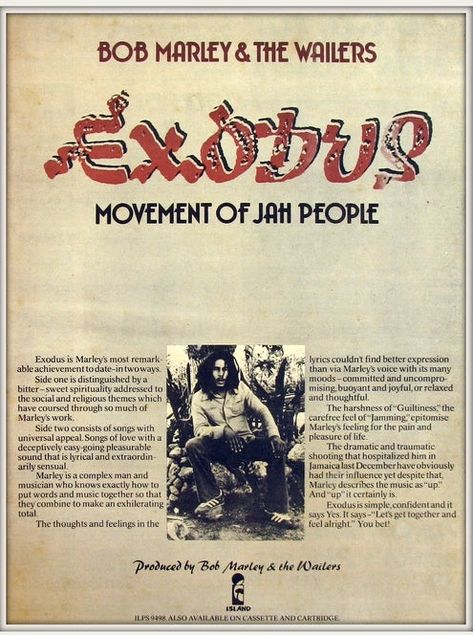 Exodus Bob Marley, Reggae Music Posters, Exodus Tattoo, Bob Marley Poster, Damian Marley, The Wailers, Music Posters, Reggae Music, Poster Poster