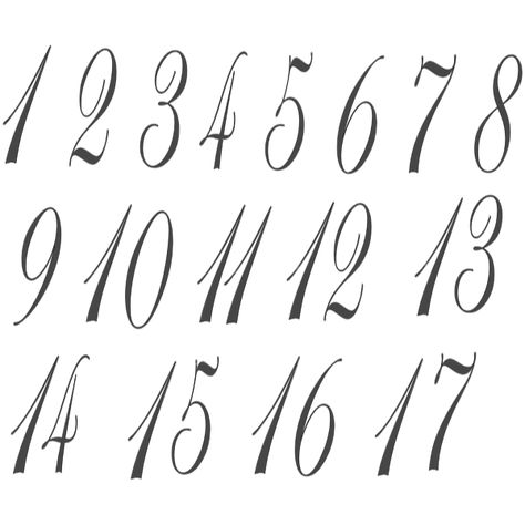 Numbers In Cursive, Handwritten Cursive Fonts, Fonts On Cricut, Cursive Fonts For Tattoos, Numbers Cursive, Script Numbers, Tattoos Cursive, Cursive Numbers, Cursive Fonts Handwritten