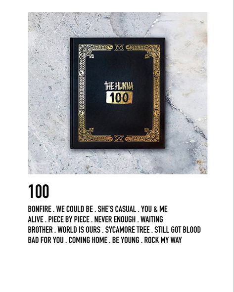 album poster for 100 by The Hunna The Hunna Poster, Uni Posters, Minimalist Board, The Hunna, Song Cards, Polaroid Album, Album Posters, Minimalist Music, Collage Pictures