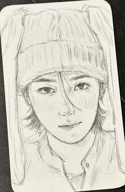 Jeonghan Sketch Pencil, Kpop Easy Sketch, Jeonghan Drawing Pencil, Horanghae Drawing, Kpop Sketch Pencil Easy, Mingyu Drawing Pencil, Seventeen Drawing Easy, Seventeen Drawing Pencil, Jeonghan Drawing