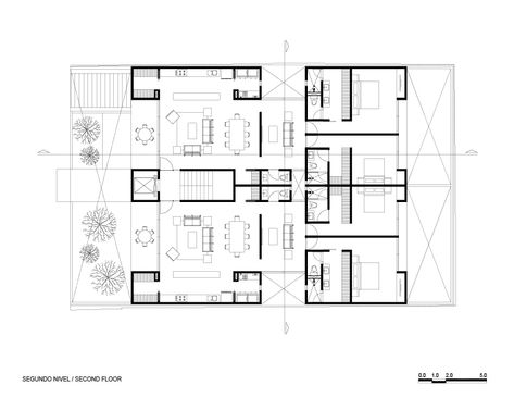 Gallery Floor Plan, Flats Building, Two Apartments In One House Plan, Staff Quarters Floor Plan, Apartments Plan, Apartment Architecture Plans, Apartment Plans Architecture, Mixed Used Building Floor Plan, Apartment Building Floor Plans