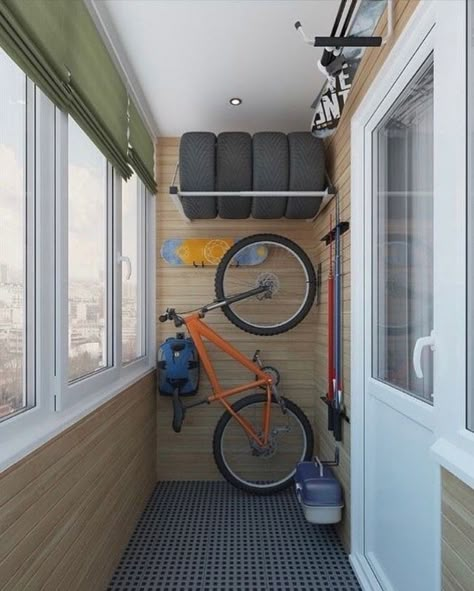 Bike Storage Ideas, Interior Balcony, Small Balcony Ideas Apartment, Small Balcony Design, Vevey, Balcony Ideas Apartment Indian, Balcony Ideas Apartment, 아파트 인테리어, Small Balcony Decor