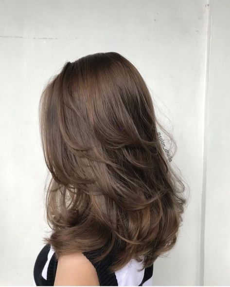 Brown Layered Hair, Medium Length Brown Hair, Medium Length Haircut With Layers, Haircut With Layers, Haircuts For Thick Hair, Thick Wavy Hair, Brown Hair Inspo, Layered Haircuts For Medium Hair, Medium Layered Hair