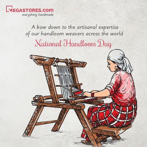 A bow down to the artisanal expertise of our handloom weavers across the world. Happy Indian Handloom Day. Shop Handicrafts & Handloom on Megastores.com . . . . . . #megastores #indianhandloom #handloomda #handmadeinindia #nationalhandloomday #iwearhandloom #handloomlove Object Study, Handloom Day, India Railway, Indian Drawing, Avant Grade, Handloom Weaver, Ganesha Pendant, Indian Handloom, Indian Handicrafts