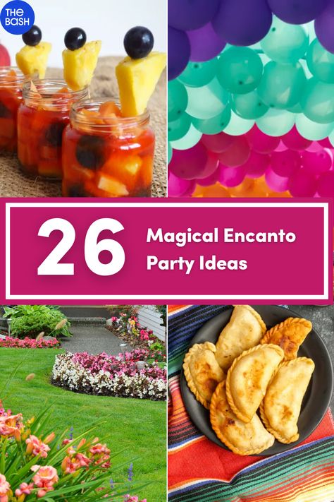 Encanto Party Snacks, Encanto Snack Table, Encanto Drink Ideas, Encanto Party Food Ideas, Encanto Party Activities, Encanto Food Ideas, Encanto Desserts, Encanto Birthday Party Food, Encanto Party Food