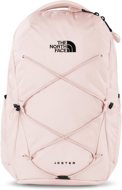 Amazon.com: THE NORTH FACE Womens Jester, OS, Pink Salt/TNF Black : Clothing, Shoes & Jewelry Black And Pink Room Decor, Pink North Face Backpack, Northface Bookbag, Black And Pink Room, North Face Backpack School, Northface Backpacks, Black North Face Backpack, North Face Jester Backpack, The North Face Backpack