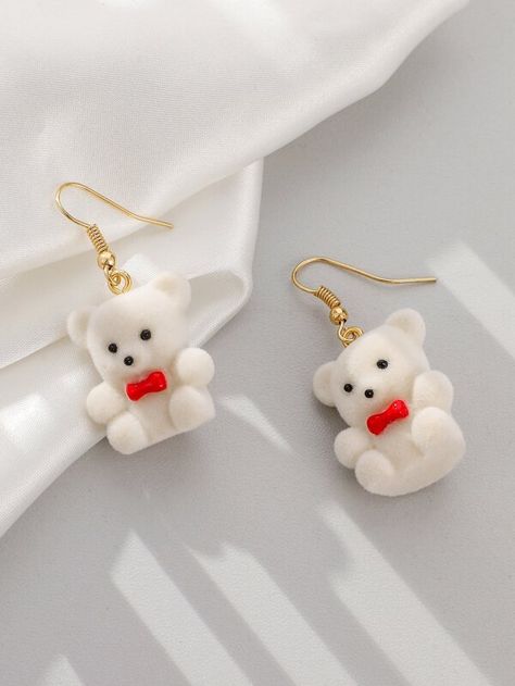 Bear Drop Earrings | SHEIN USA Earrings Shein, Drop Earrings, Christmas Ornaments, My Style, Free Shipping, Kawaii