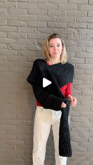 Wilma Westenberg on Instagram: "Comment ‘pattern’ for the free pattern link! 

It’s a scarf with sleeves! ☺️ Free pattern can be found on my website ‘Wilmade’. 

#crochet #haken #sweaterscarf #lionbrandyarn" Scarf With Sleeves, Sweater Scarf, Lion Brand Yarn, Knitting Crochet, My Website, Free Pattern, Knitting, Crochet, Pattern