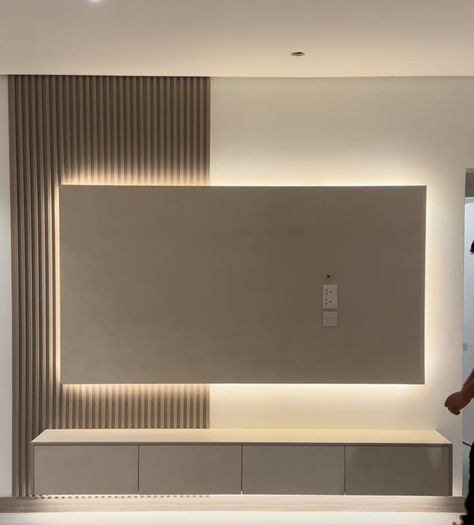 Concealed Tv Unit Design, Tv Pannel Designs Latest, Modern Tv Unit Design Tv Walls, 2025 Interior Design Trends, Tv Wand Modern, Tv Panel Design Modern, Small Tv Room Ideas, Tv Wall Inspiration, Simple Tv Wall